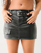 TRUE RELIGION Sadie Faux Leather Moto Mini Skirt image number 4