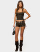 EDIKTED Alita Stretchy Denim Halter Top image number 5