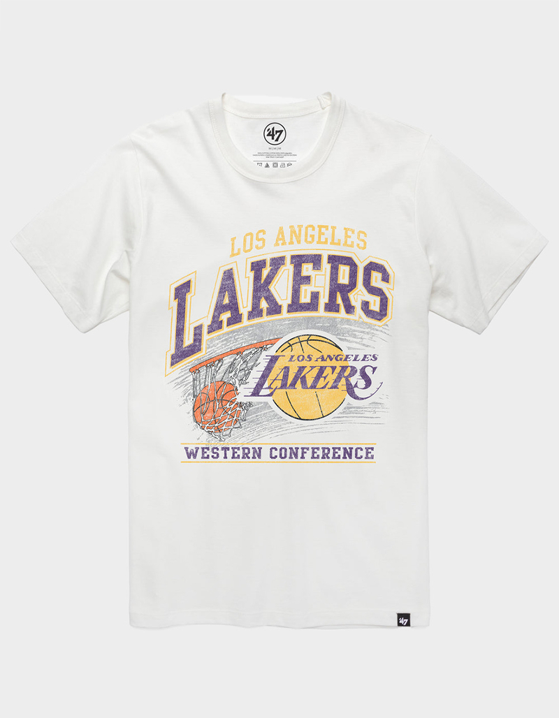 47 BRAND Los Angeles Lakers Amp Up '47 Franklin Mens Tee OFF WHITE