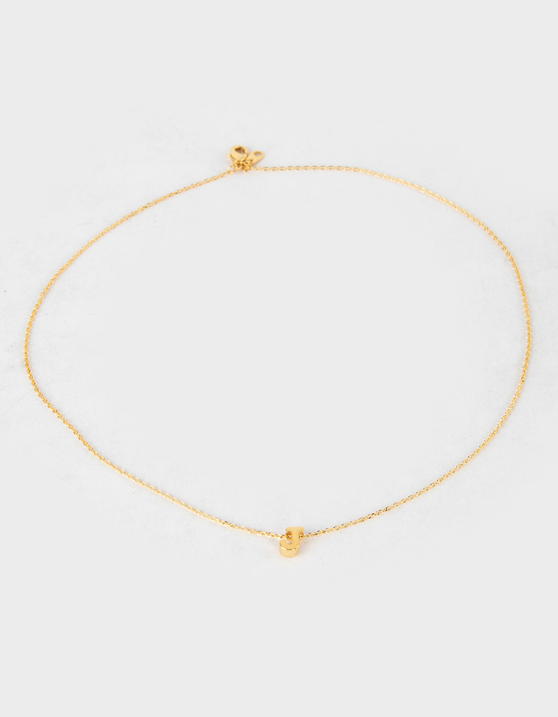 18K Gold Dipped Initial J Necklace image number 2