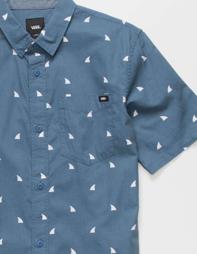 VANS Shark Fin Boys Button Up Shirt image number 1