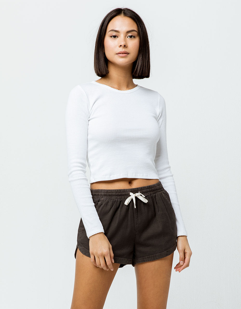 BILLABONG Road Trippin Off Black Womens Shorts image number 0