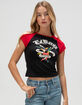 ED HARDY True Eagle Womens Raglan Baby Tee image number 1