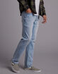 RSQ Mens Slim Straight Light Stone Denim Jeans image number 3