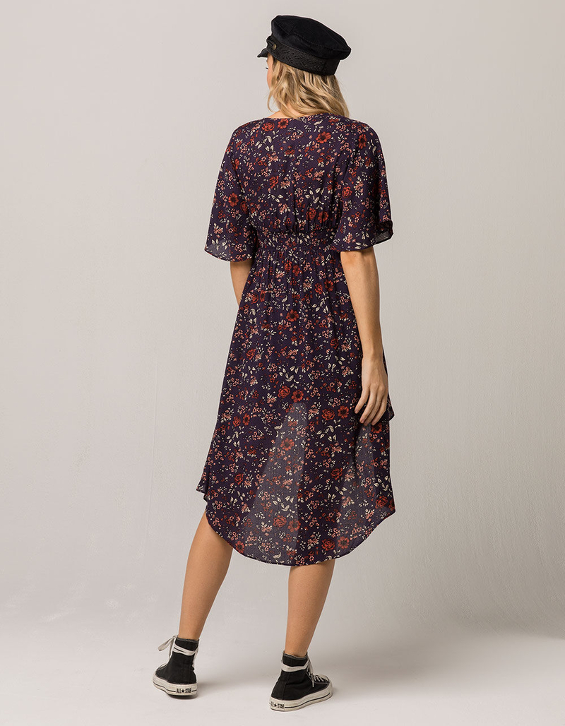 SKY AND SPARROW Floral Hi Lo Womens Kimono image number 2