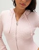RSQ Womens Cable Knit Zip-Up Hooded Sweater image number 2