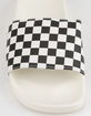 VANS Checkered Black & White Womens Slide Sandals image number 5