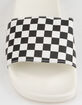 VANS Checkered Black & White Womens Slide Sandals image number 5