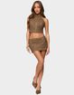 EDIKTED Karly Faux Leather Mini Skort image number 4