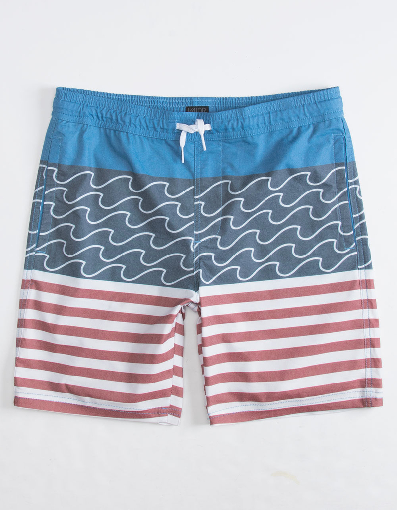 VALOR Wave OS Boys Volley Shorts image number 0