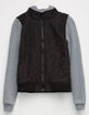 SKY AND SPARROW Quilted Fleece Sleeve Girls Jacket image number 1