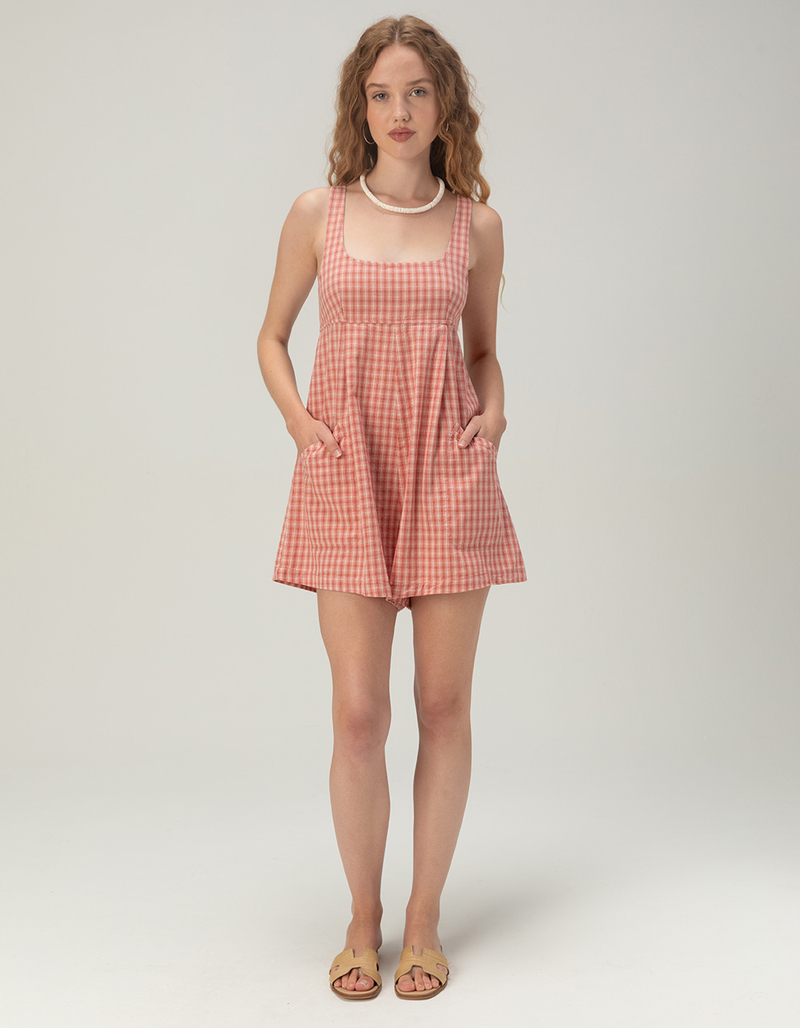RHYTHM Kirra Check Womens Romper image number 1