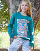 FULL TILT Electric Dreams Girls Oversized Crewneck Sweatshirt image number 1