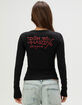 ED HARDY Tiger Head Womens Long Sleeve Baby Tee image number 2
