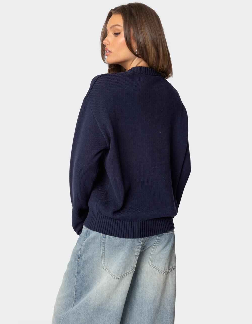 EDIKTED 1976 Billiards Sweater - NAVY | Tillys