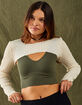 FULL TILT Womens Texture Shrug image number 1