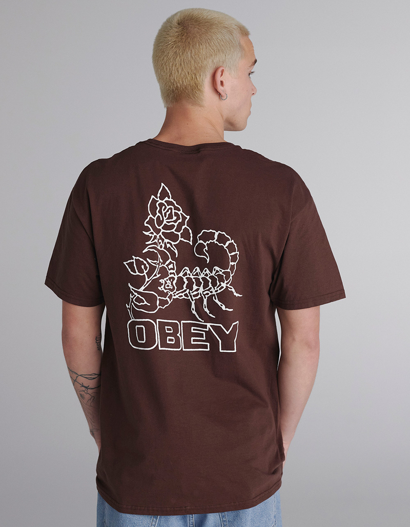 OBEY Scorpion Rose Mens Tee image number 0