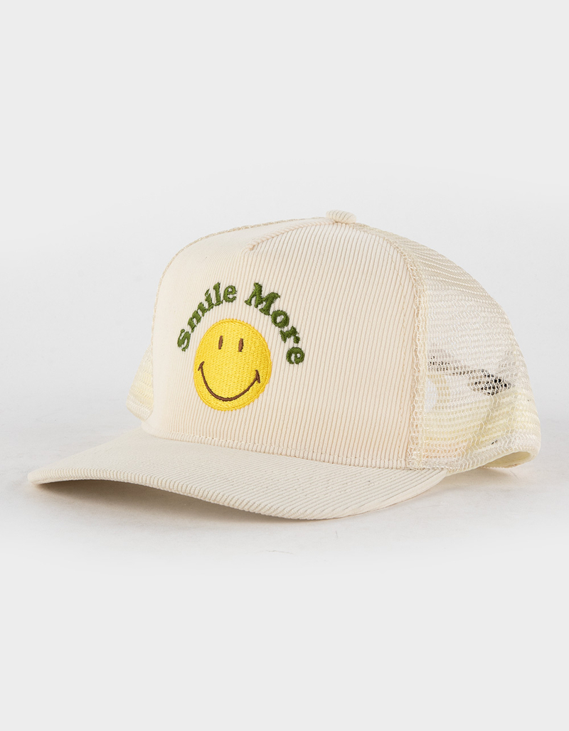 RSQ Smile More Cord Womens Trucker Hat image number 2