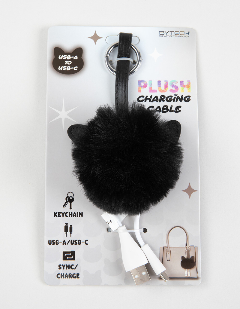 Plush Keychain USB-A to USB-C Phone Charger image number 3