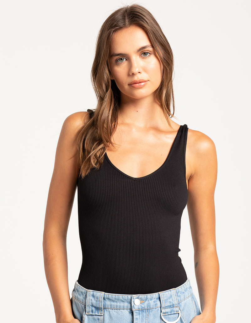 RSQ Womens V-Neck Tank Bodysuit image number 0