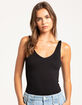 RSQ Womens V-Neck Tank Bodysuit image number 1