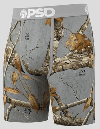 PSD x Realtree Edge Grey Mens Boxer Briefs Alternative Image