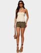 EDIKTED Layered Linen Look Babydoll Halter Top image number 5