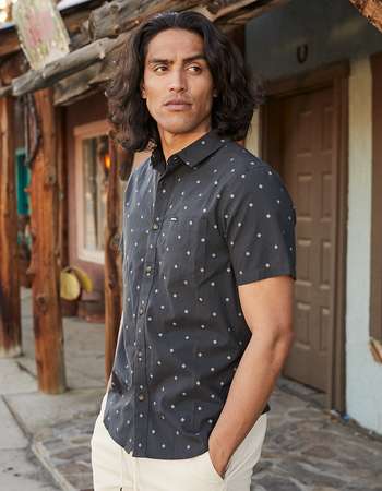 BRIXTON Charter Print Mens Button Up Shirt Primary Image