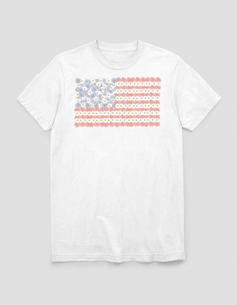 AMERICA Flower Flag Unisex Tee image number 0