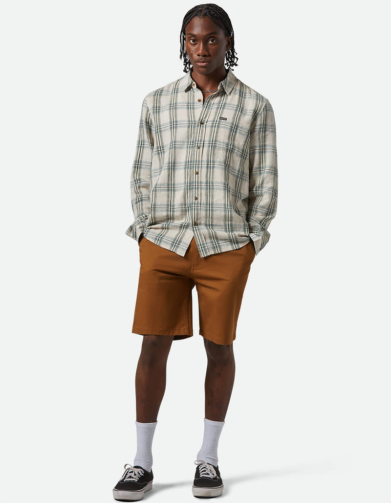 BRIXTON Charter Linen Mens Button Up Shirt image number 3