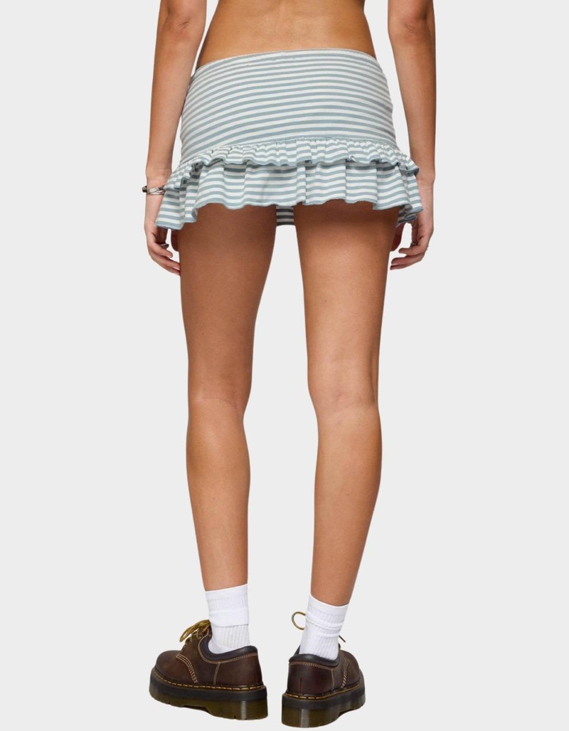 EDIKTED Avia Ruffle Striped Mini Skort image number 2