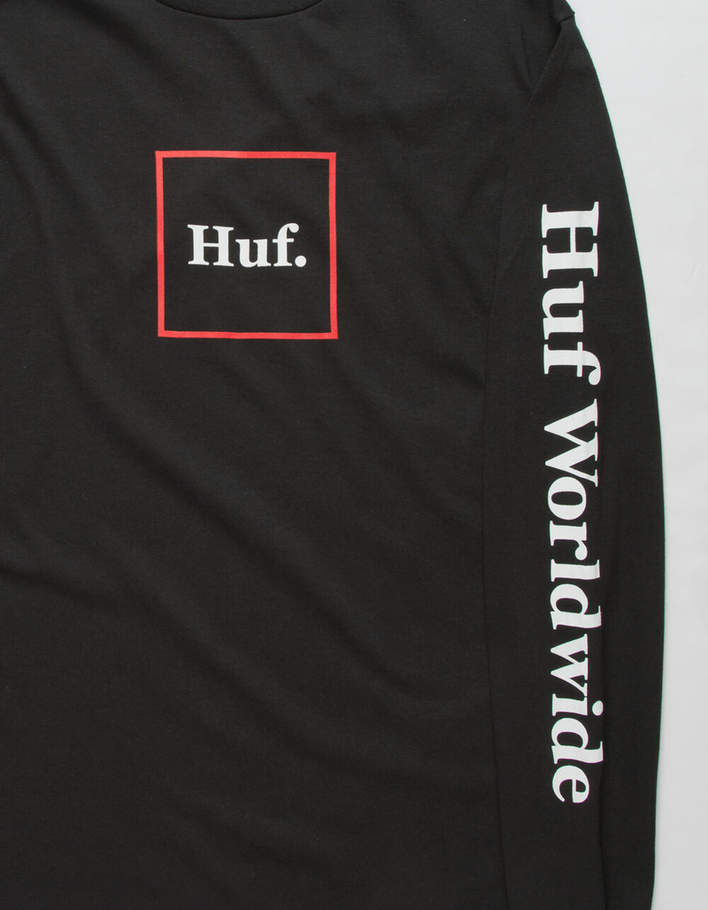 HUF Domestic Black & Red Mens T-Shirt image number 2