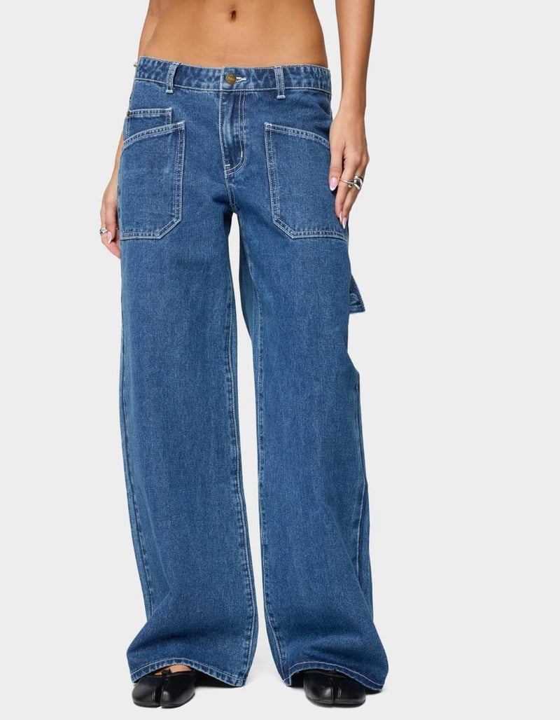 EDIKTED Connie Low Rise Baggy Carpenter Jeans image number 0