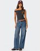 EDIKTED Keryn Striped Asymmetric Top image number 2