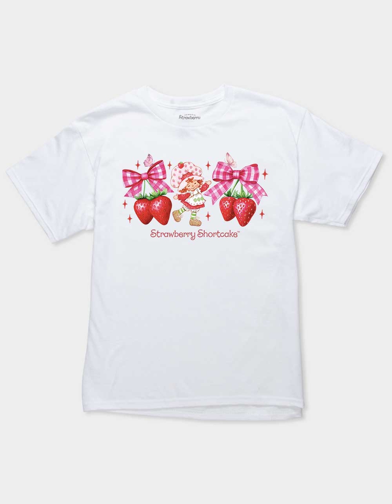 STRAWBERRY SHORTCAKE Strawberry Bows Unisex Kids Tee image number 0