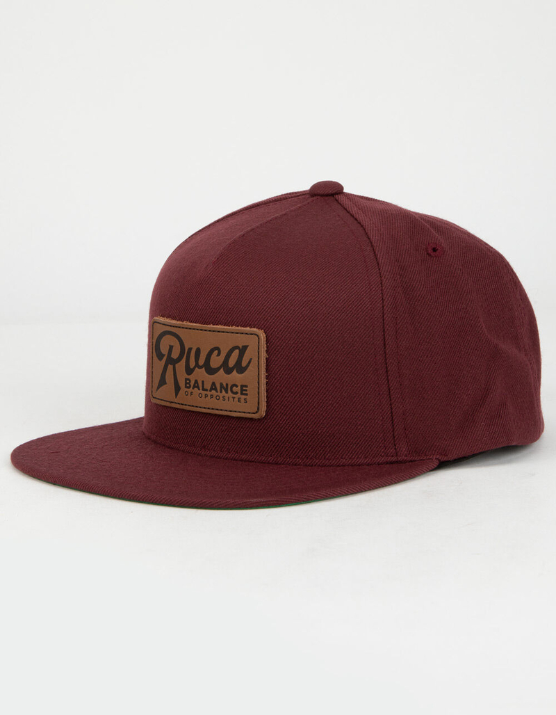 RVCA Strokes Mens Wine Snapback Hat image number 0