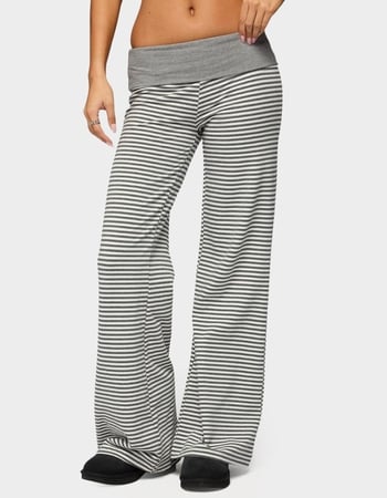 EDIKTED Meggy Striped Foldover Pants Primary Image