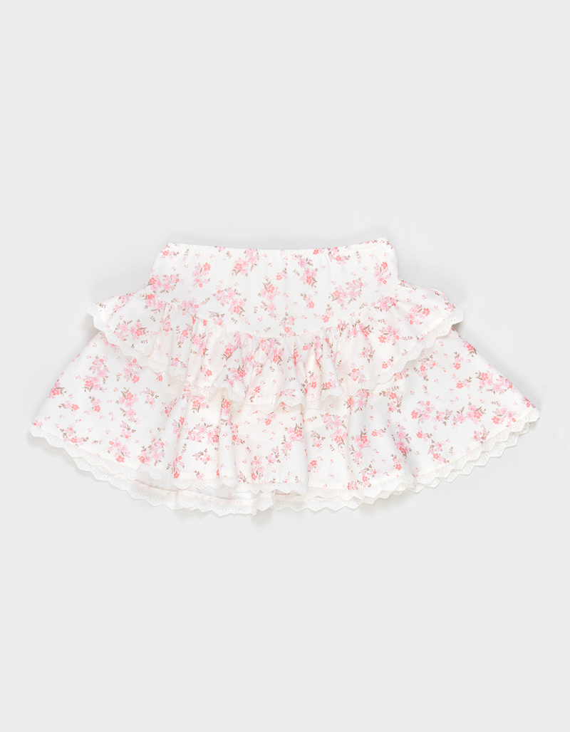 RSQ Girls Floral Lace Trim Skort image number 0