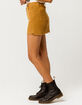SKY AND SPARROW Exposed Button Corduroy Mini Skirt image number 2