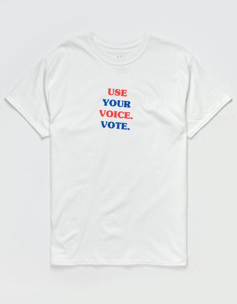 BLUE CROWN Use Your Voice Vote Mens T-Shirt image number 0
