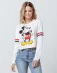 MIGHTY FINE Mickey Mouse Womens Crop Sweatshirt image number 1