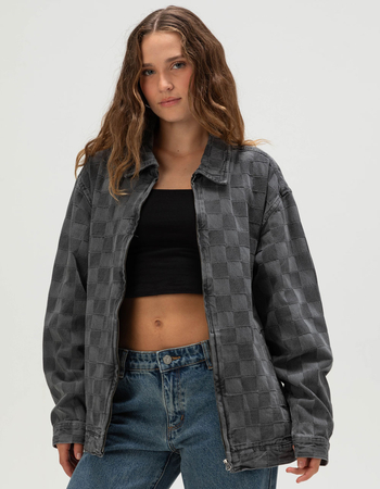 VANS Pitstop Checkered Womens Denim Jacket Primary Image