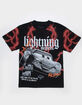 DISNEY Pixar Cars Lightning McQueen Voltage Mens Boxy Tee image number 1