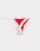 FULL TILT Rib Lace Trim Thong image number 2