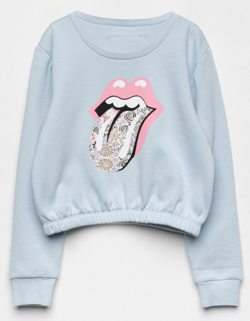 BRAVADO Rolling Stones Floral Girls Crew Sweatshirt image number 0