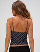 FULL TILT Plaid Mesh Womens Cami image number 4