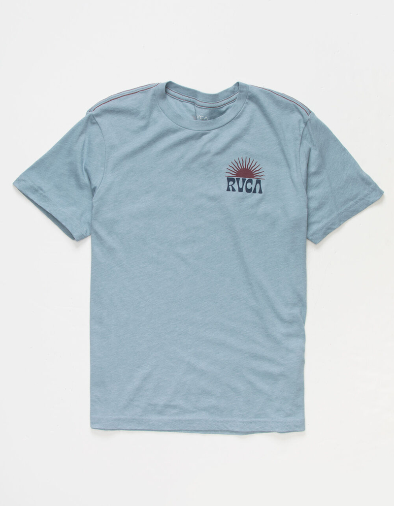 RVCA Set Rise Boys Heather Blue T-Shirt image number 1