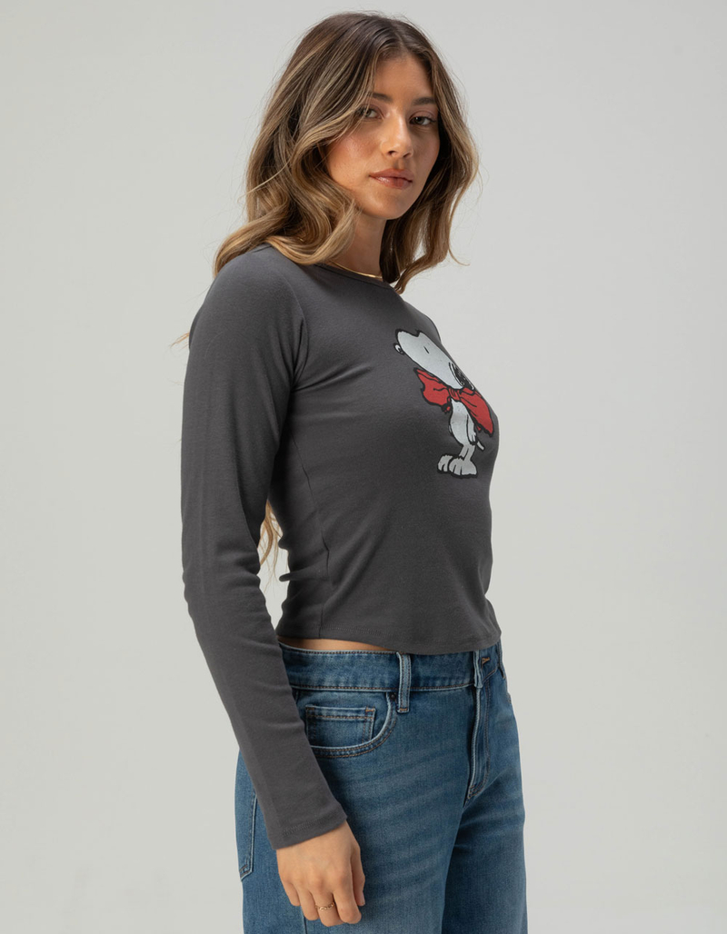 RSQ x Peanuts Snoopy Bow Womens Long Baby Sleeve Tee image number 2