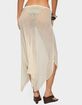 EDIKTED Isla Handkerchief Sheer Knit Midi Skirt image number 3