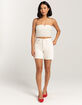 LEVI'S 501 Mid Thigh Womens Denim Shorts - Ethereal Ecru image number 5